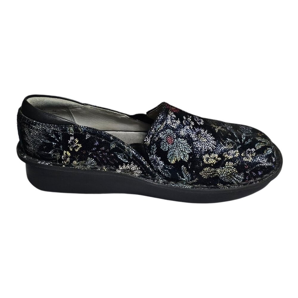 Alegria Debra Herbaceous Black Floral Clog Womens 39 US 9 Shoes Slip-On Nursing - Picture 5 of 10